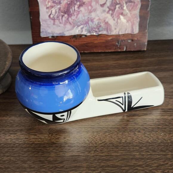 Ute Mountain Pottery Desk Caddy Native American Art Signed "Ruth" - Picture 5 of 9